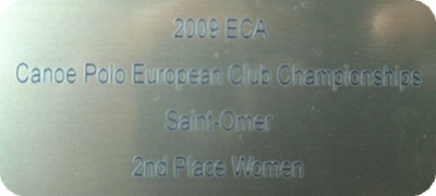 Vice championnes D EUROPE des clubs de Kayak Polo 2009